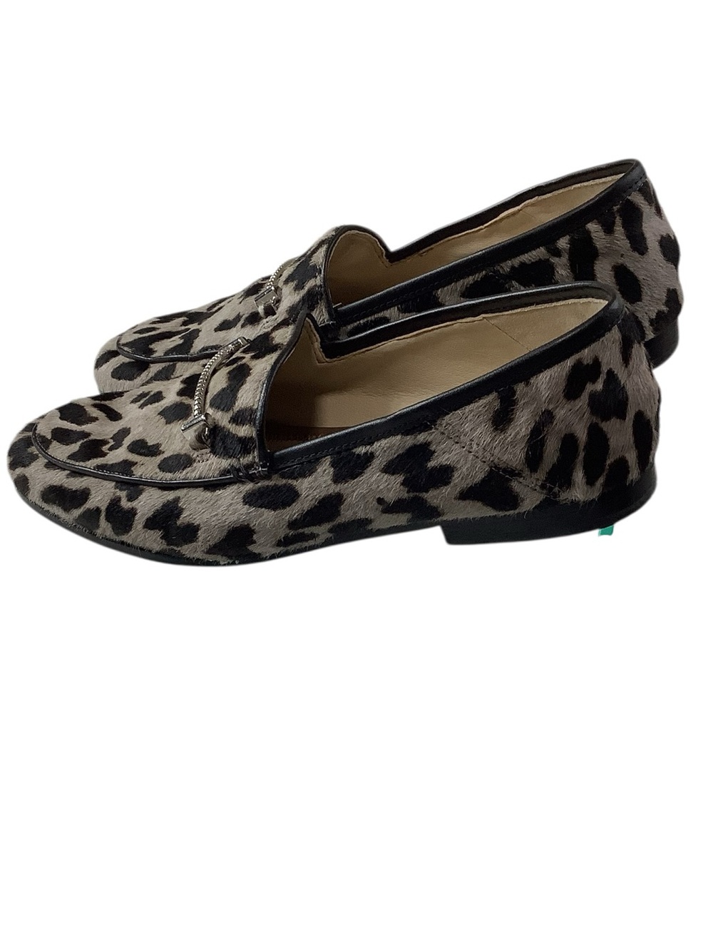 Sam Edelman Leopard Print Calf Hair Loafers with Silver Horse-bit Detail Sz 7.5 - Picture 5 of 8